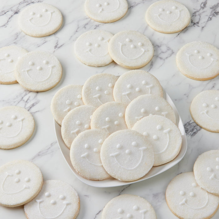 White Sparkle Smiley® Cookies  - SmileyCookie.com individually wrapped, nut - free, and kosher cookies delivered to you!
