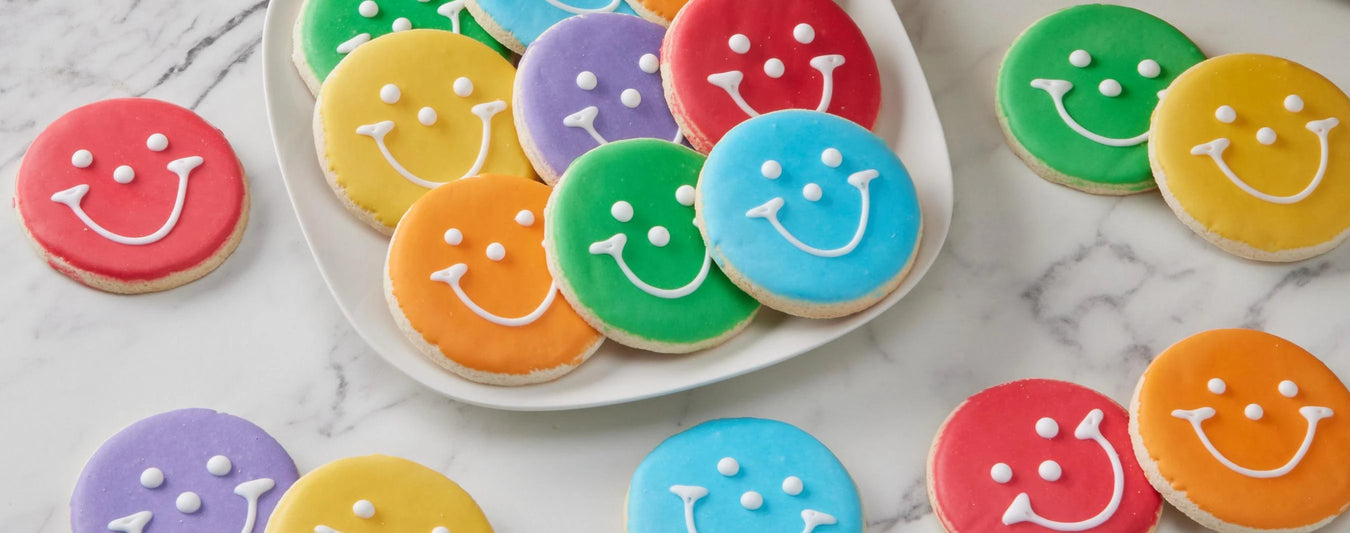 mini smiley heart cookies