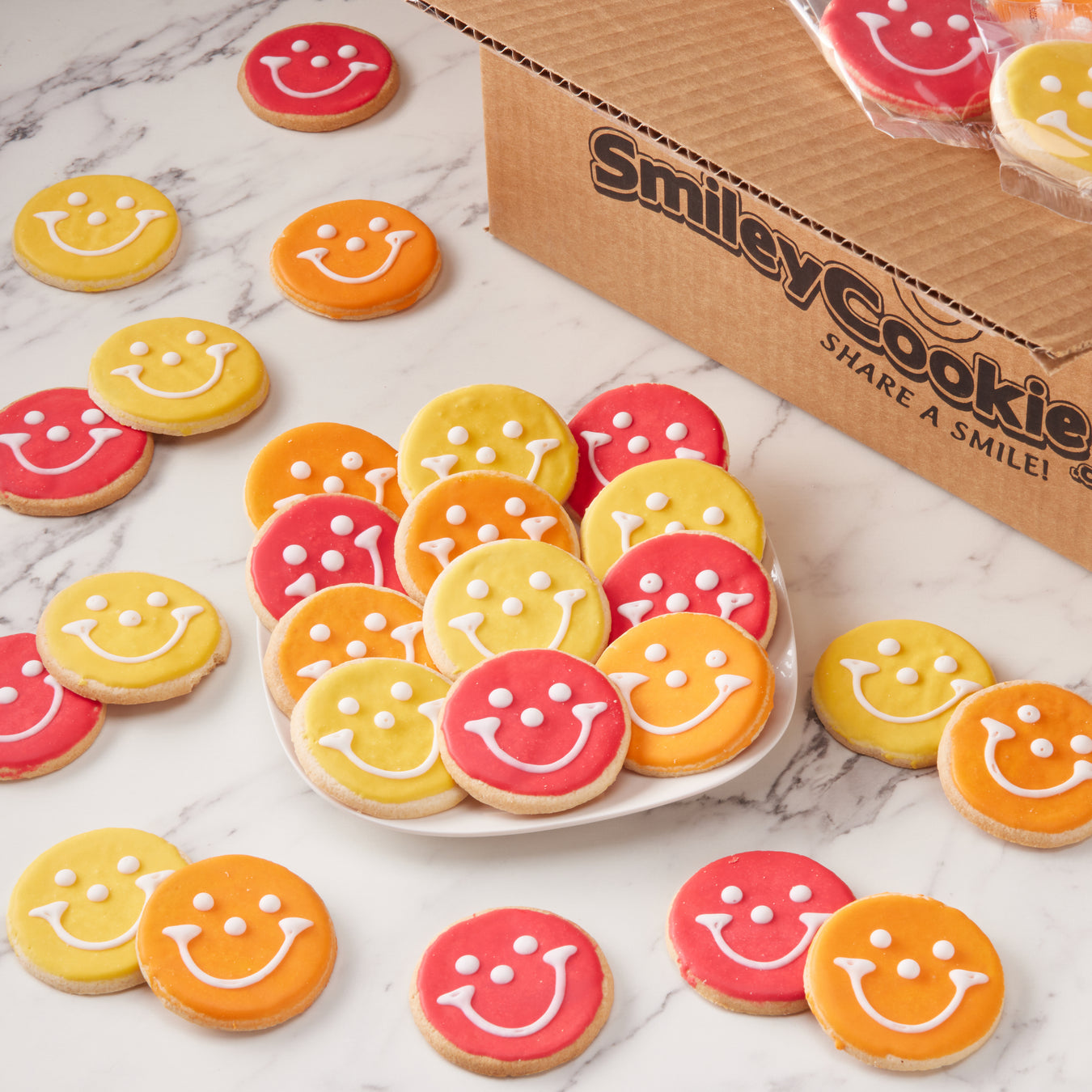 Bulk Smiley Cookies, Nut Free, Individually Wrapped, and Kosher!