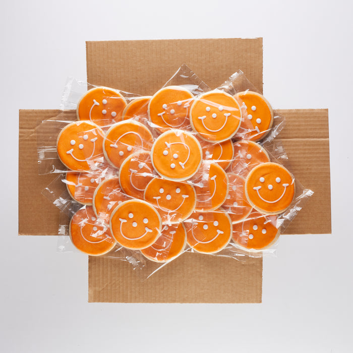 Orange Mini Smiley Cookies