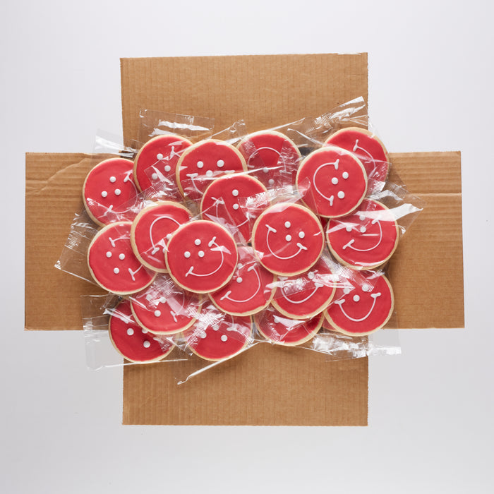 Red Smiley Cookies