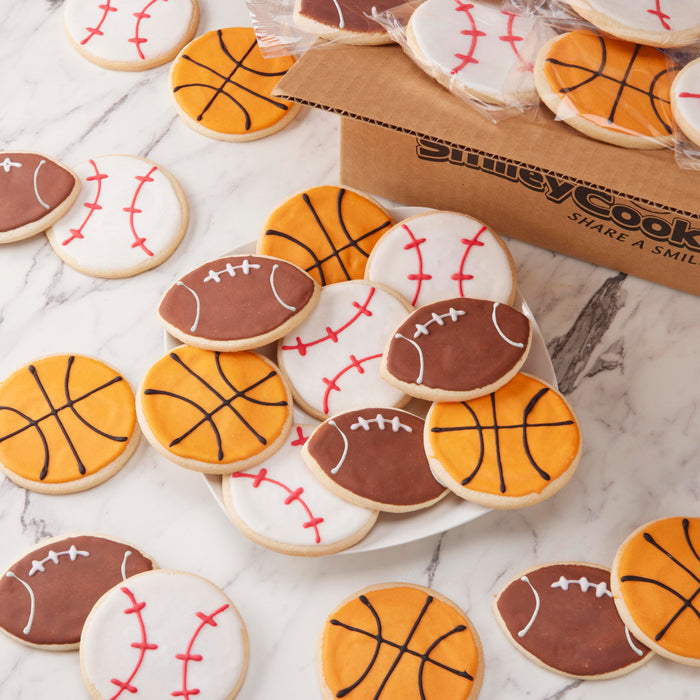 Sports Variety Pack Smiley Cookies