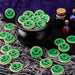 spooky cauldron full of mini monster decorated iced sugar cookies