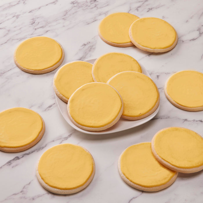 Classic Round Yellow Iced Cookies 