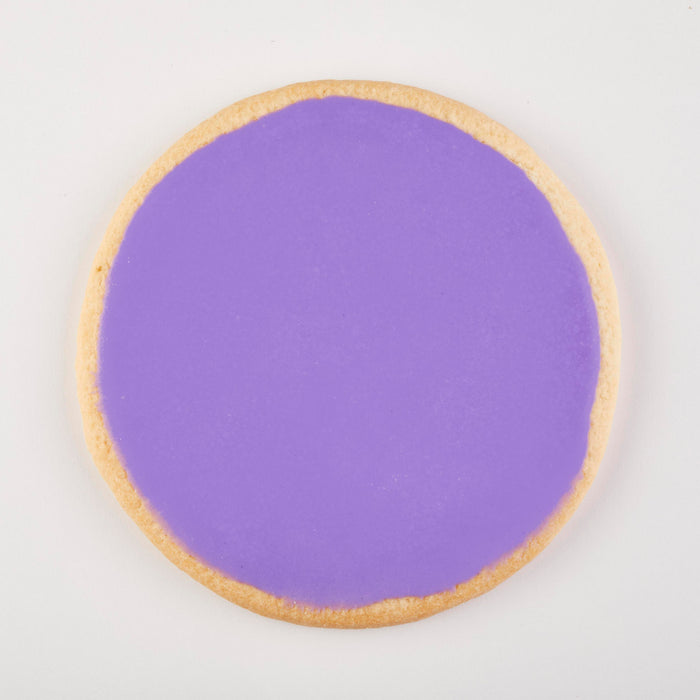 Classic Round Purple Iced Cookies 