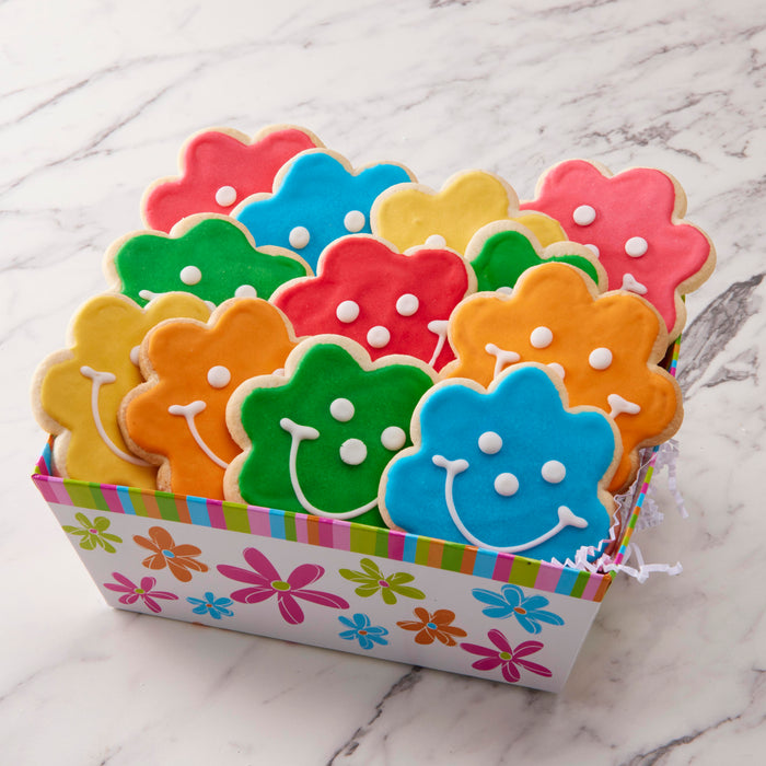 A-Okay Tray of Smiles Flower Cookie Gift Set