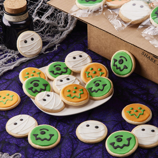 2.5" Monster Mash Halloween Variety Pack - SmileyCookie.com individually wrapped, nut - free, and kosher cookies delivered to you!