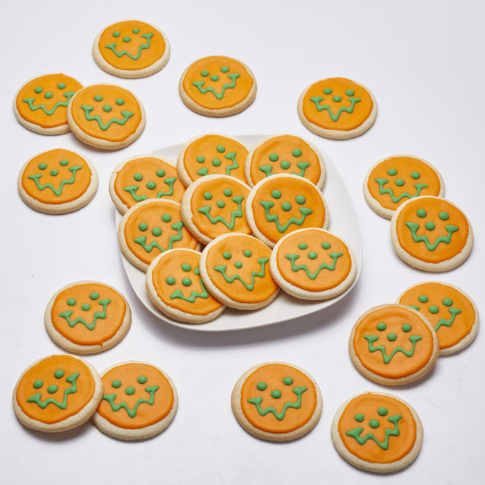2.5" Wrapped Mini Jack o Lantern Cookies - SmileyCookie.com individually wrapped, nut - free, and kosher cookies delivered to you!