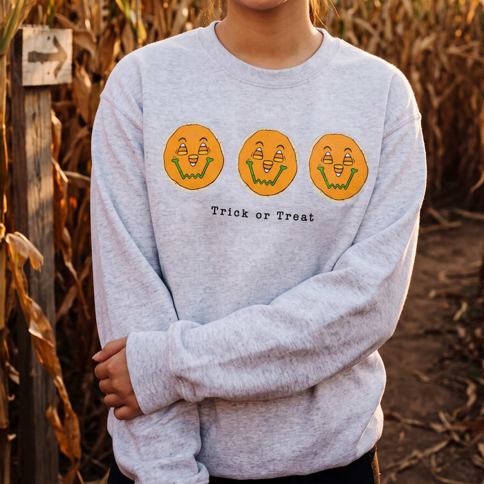 Unisex Trick or Treat Pumpkin Crewneck Sweatshirt