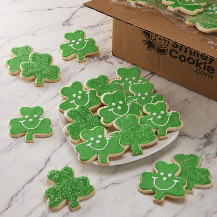 4" Shamrock Variety Pack - SmileyCookie.com individually wrapped, nut - free, and kosher cookies delivered to you!