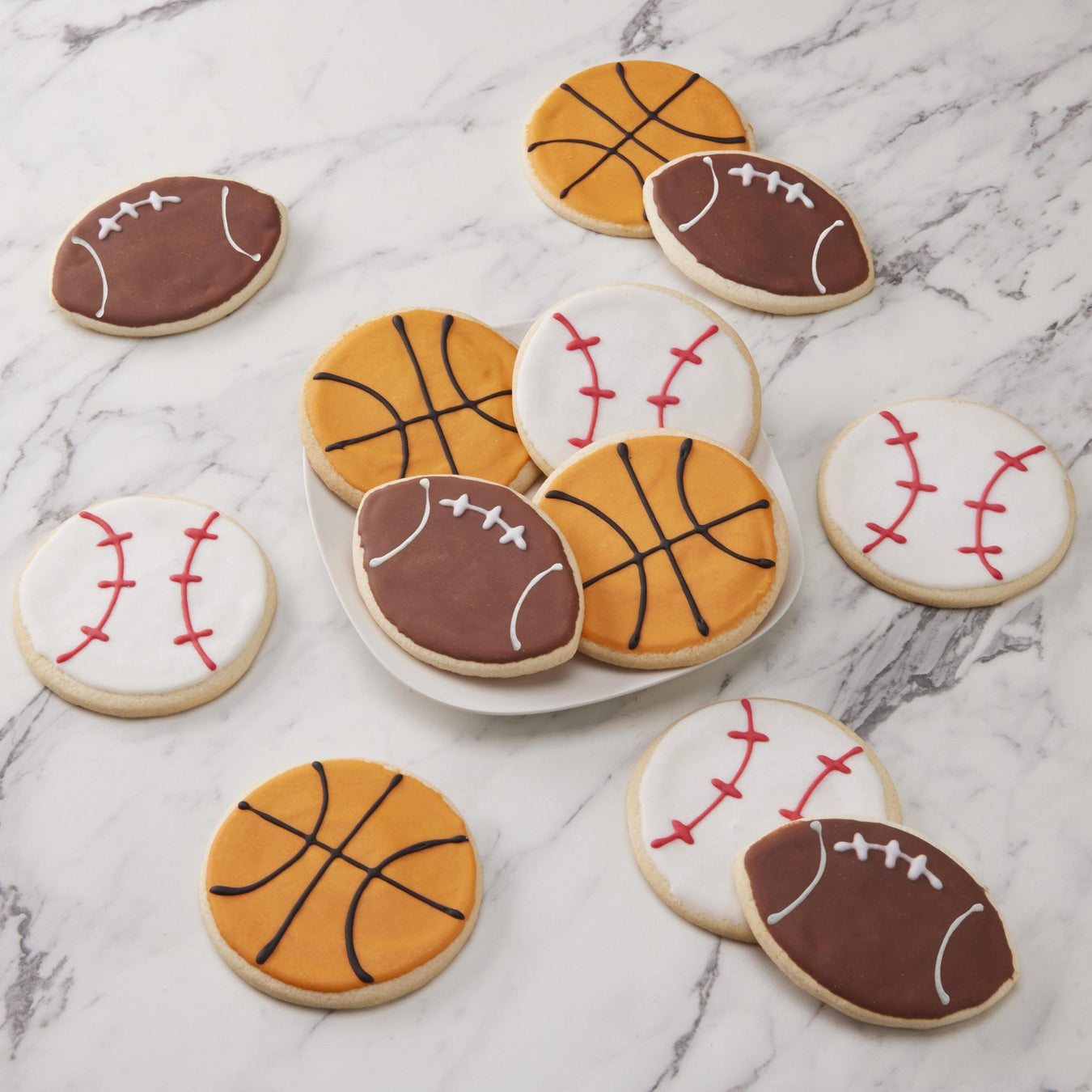 4" Sports Cookie Variety Pack - SmileyCookie.com individually wrapped, nut - free, and kosher cookies delivered to you!