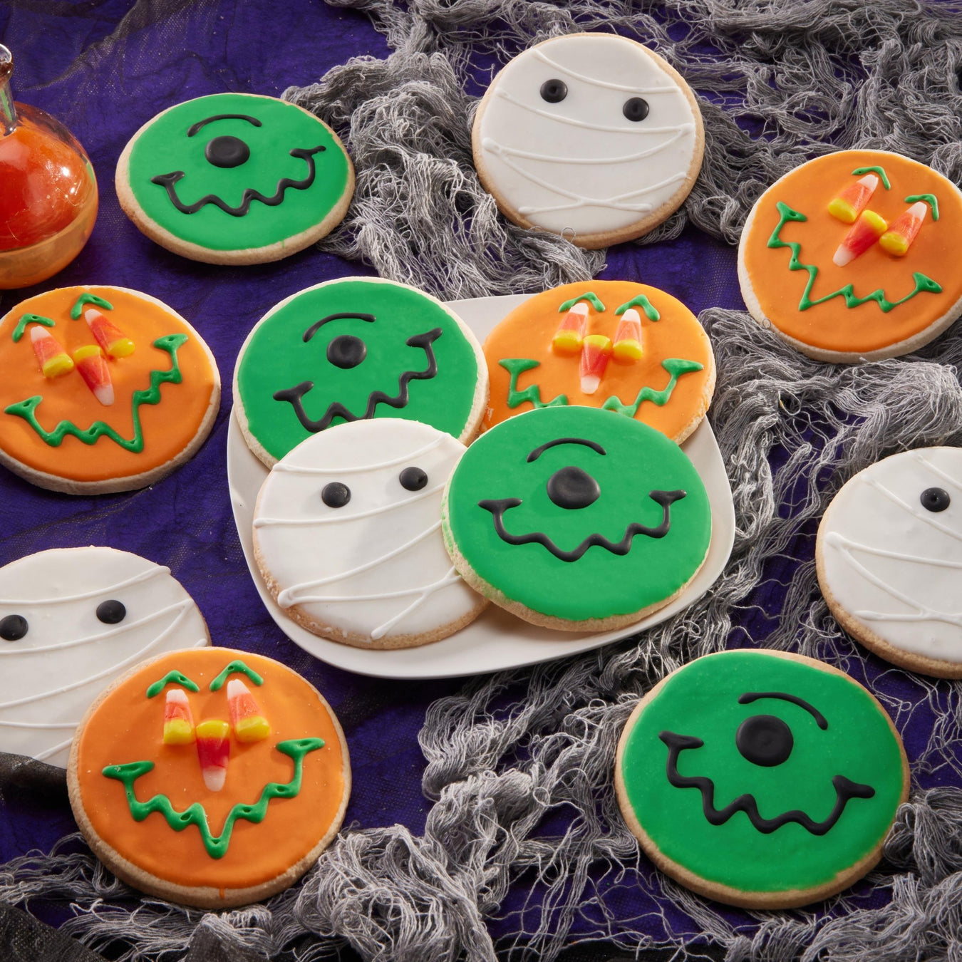 4" Wrapped Monster Mash Halloween Variety Pack - SmileyCookie.com individually wrapped, nut - free, and kosher cookies delivered to you!