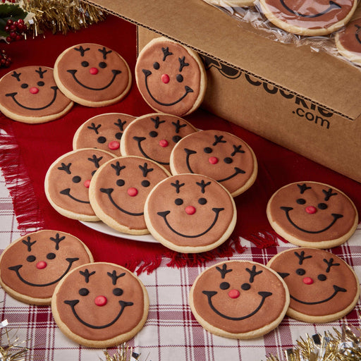 4" Wrapped Reindeer Cookies - SmileyCookie.com individually wrapped, nut - free, and kosher cookies delivered to you!