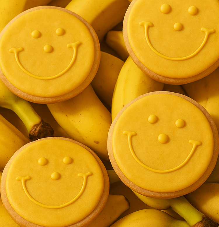 Banana Smiley® Cookies - SmileyCookie.com individually wrapped, nut - free, and kosher cookies delivered to you!