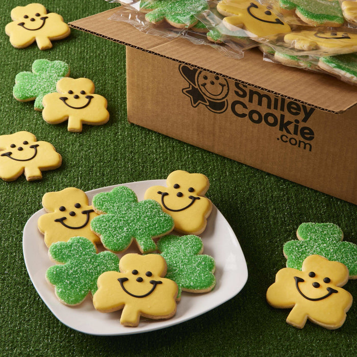 Black & Gold Shamrock Pack - SmileyCookie.com individually wrapped, nut - free, and kosher cookies delivered to you!