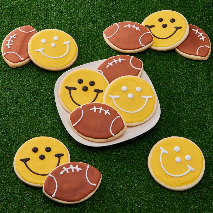 Black ‘n Gold in Paris Football Pack - SmileyCookie.com individually wrapped, nut-free, and kosher cookies delivered to you!