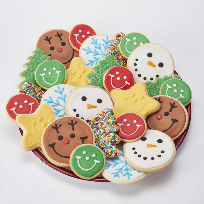 Christmas Cookie Tray - SmileyCookie.com individually wrapped, nut - free, and kosher cookies delivered to you!
