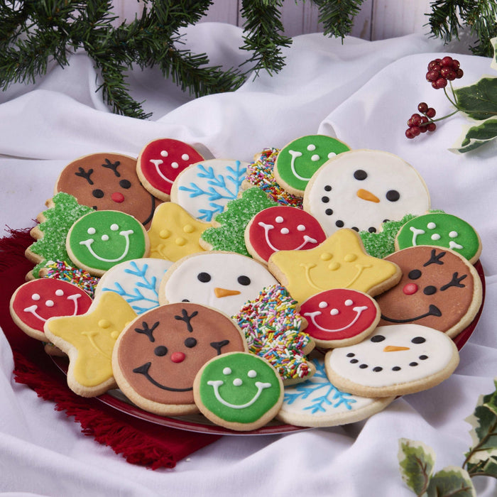 Christmas Cookie Tray - SmileyCookie.com individually wrapped, nut - free, and kosher cookies delivered to you!