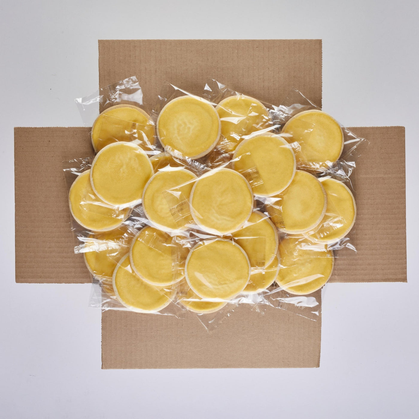 Classic Round Yellow Iced Cookies — SmileyCookie.com