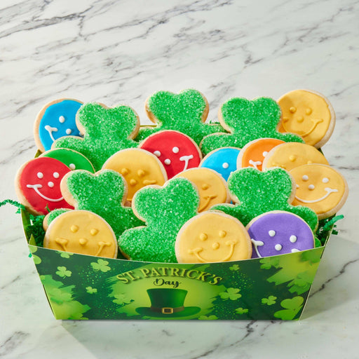 Clover the Rainbow Basket - SmileyCookie.com individually wrapped, nut - free, and kosher cookies delivered to you!