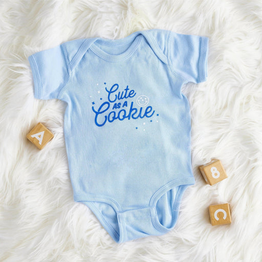 Cute as a Cookie Baby Onesie - SmileyCookie.com individually wrapped, nut - free, and kosher cookies delivered to you!
