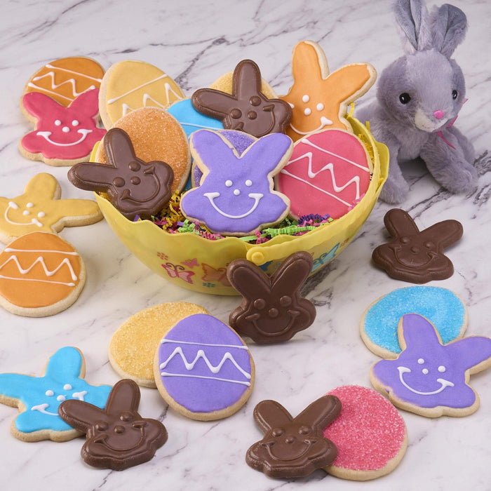 Easter Smiles Gift Basket - SmileyCookie.com individually wrapped, nut - free, and kosher cookies delivered to you!