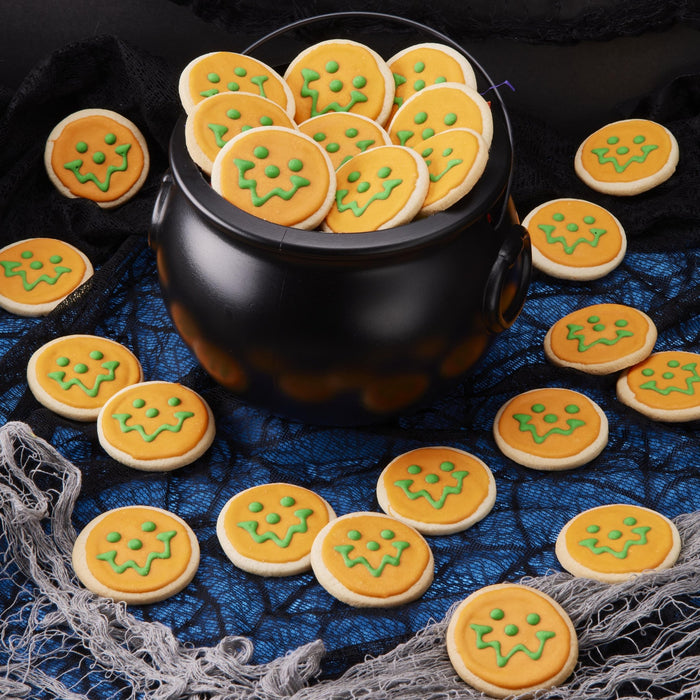 Halloween Mini Cookie Cauldron Gift Set - SmileyCookie.com individually wrapped, nut - free, and kosher cookies delivered to you!