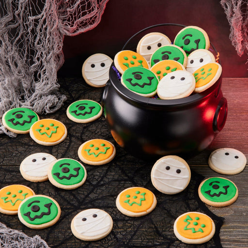 Halloween Mini Cookie Cauldron Gift Set - SmileyCookie.com individually wrapped, nut - free, and kosher cookies delivered to you!