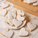Heart Shaped White Iced Cookies  - SmileyCookie.com individually wrapped, nut - free, and kosher cookies delivered to you!