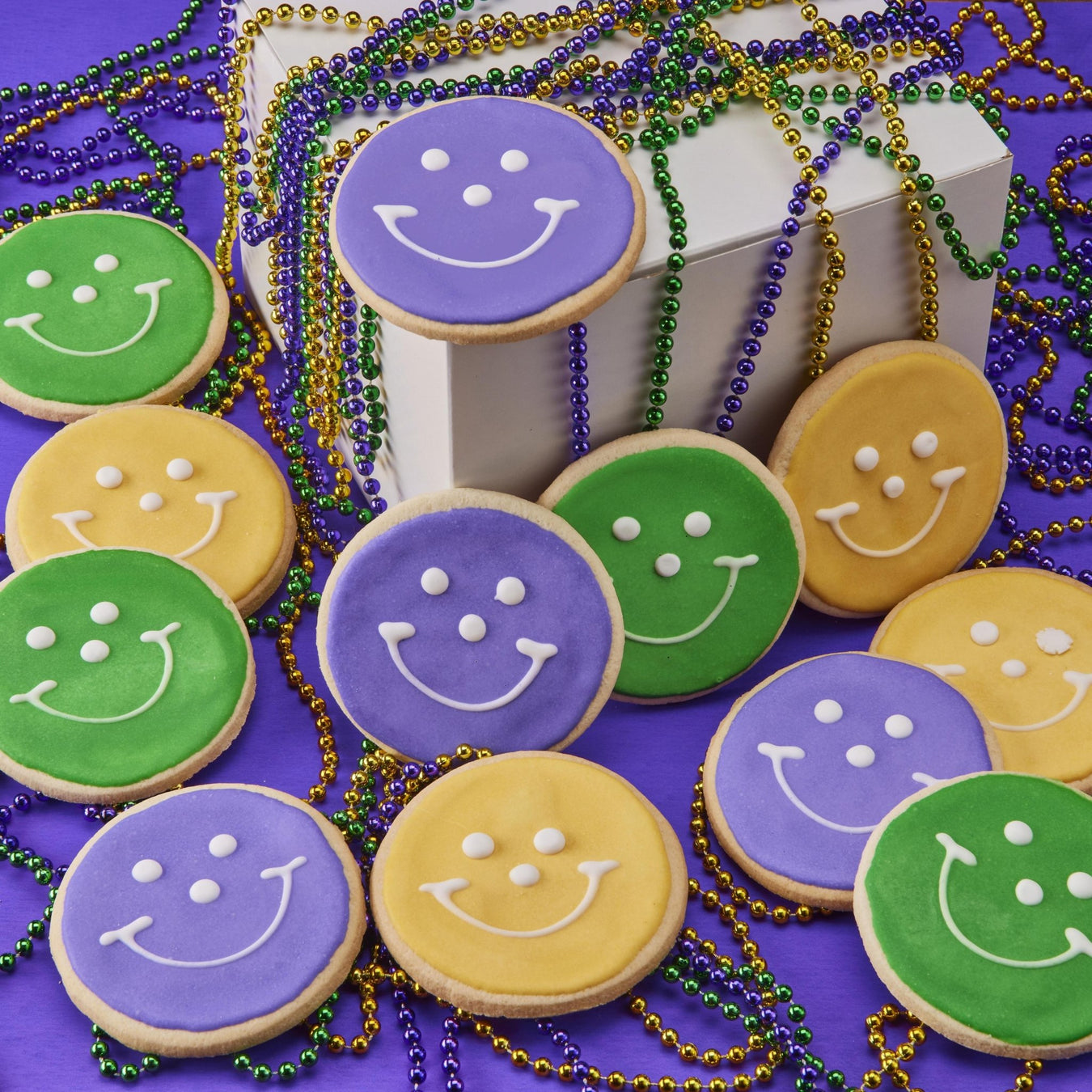 King of Mardi Gras Pack - SmileyCookie.com individually wrapped, nut - free, and kosher cookies delivered to you!
