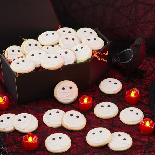 Mini Halloween Cookie Coffin Set - SmileyCookie.com individually wrapped, nut - free, and kosher cookies delivered to you!