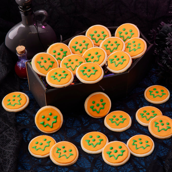 Mini Halloween Cookie Coffin Set - SmileyCookie.com individually wrapped, nut - free, and kosher cookies delivered to you!