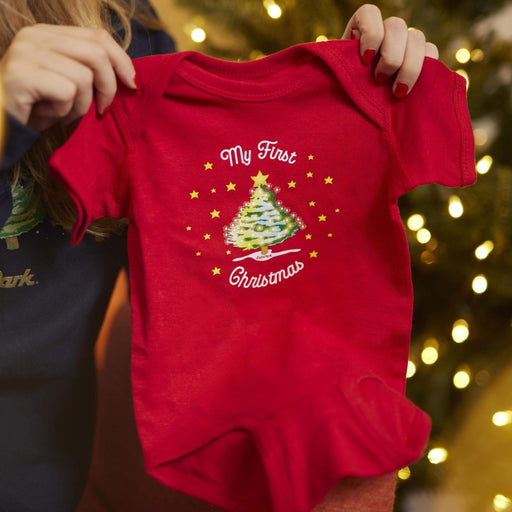 My First Christmas Eat'n Park Christmas Star Onesie - SmileyCookie.com individually wrapped, nut - free, and kosher cookies delivered to you!