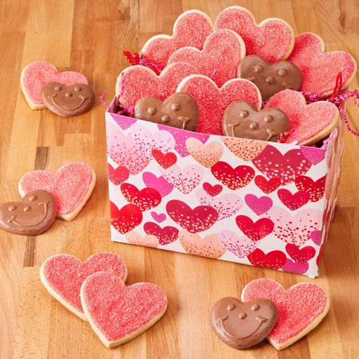 Open Your Heart Valentine's Day Gift Set - SmileyCookie.com individually wrapped, nut - free, and kosher cookies delivered to you!