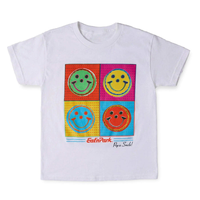 Pop A Smile Youth Tee Shirt - SmileyCookie.com individually wrapped, nut - free, and kosher cookies delivered to you!