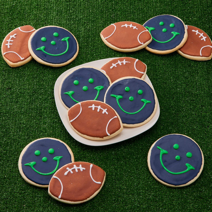 Seattle Football Cookie Pack - SmileyCookie.com individually wrapped, nut - free, and kosher cookies delivered to you!