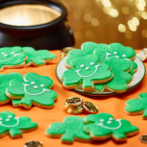 Shamrock Pot of Gold Cookies - SmileyCookie.com individually wrapped, nut - free, and kosher cookies delivered to you!