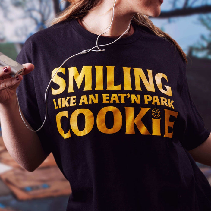 Smiling Like An Eat'n Park Cookie T-Shirt - SmileyCookie.com individually wrapped, nut - free, and kosher cookies delivered to you!