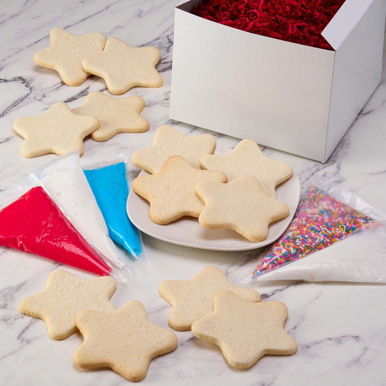 Star Cookie Decorating Kit - SmileyCookie.com individually wrapped, nut - free, and kosher cookies delivered to you!