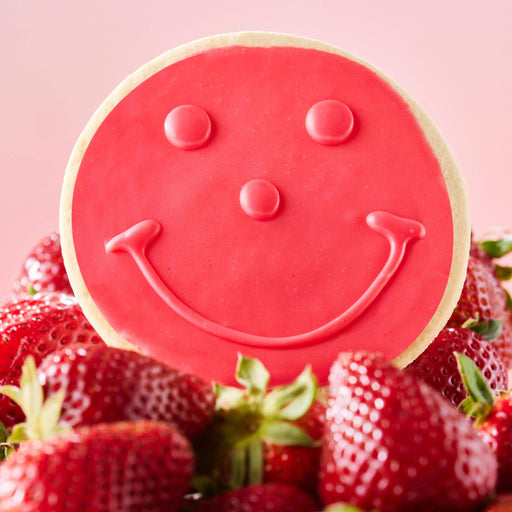 Strawberry Smiley® Cookies - SmileyCookie.com individually wrapped, nut - free, and kosher cookies delivered to you!