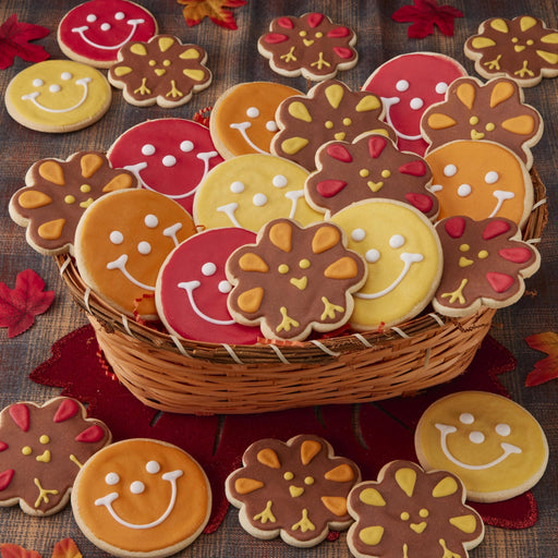 Stuffed with Blessings Thanksgiving Gift Basket - SmileyCookie.com individually wrapped, nut - free, and kosher cookies delivered to you!