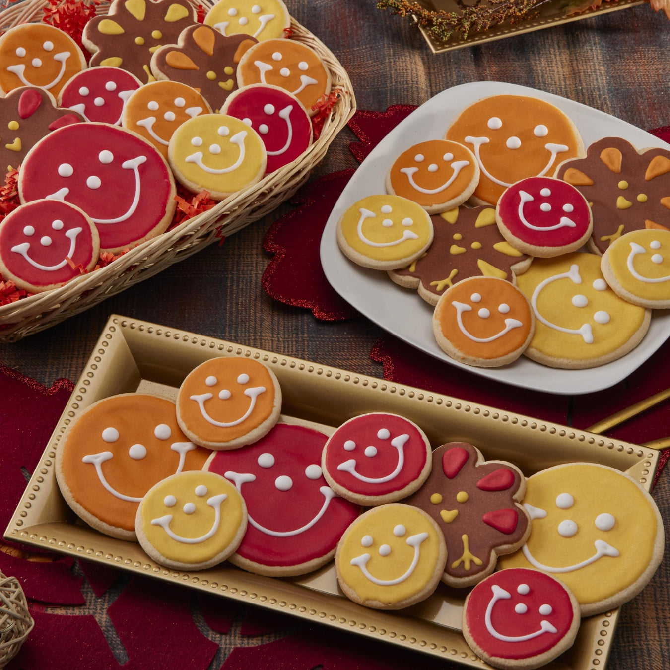 Tur - key to Your Heart Thanksgiving Cookie Gift Basket - SmileyCookie.com individually wrapped, nut - free, and kosher cookies delivered to you!