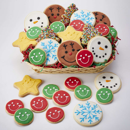 Winter Wonderland Cookie Gift Basket - SmileyCookie.com individually wrapped, nut - free, and kosher cookies delivered to you!