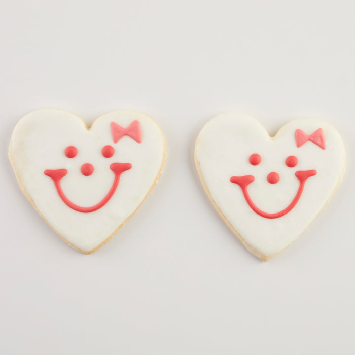 Wedding Hearts Smiley Cookies