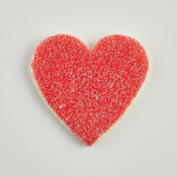 Red Sugar Sparkle Heart Cookies