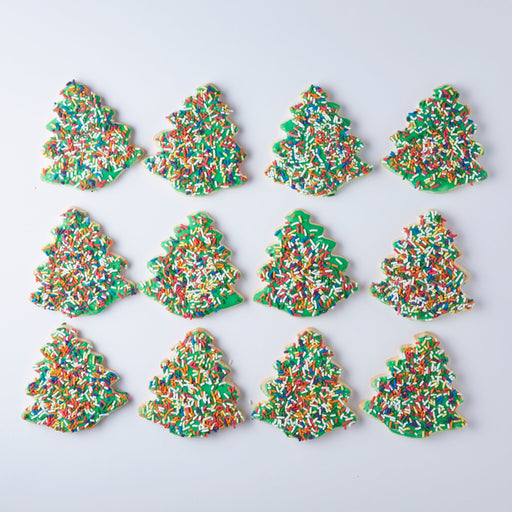 4" Wrapped Christmas Tree Sprinkle Cookies - SmileyCookie.com individually wrapped, nut - free, and kosher cookies delivered to you!