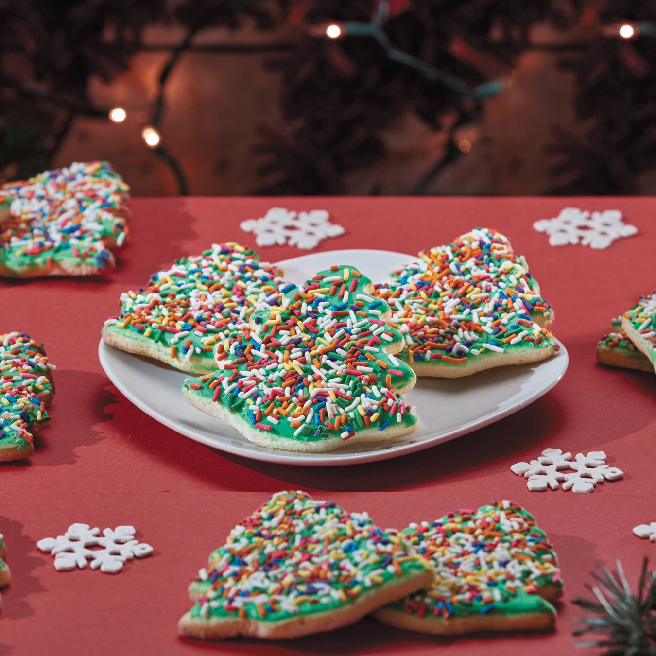 4" Wrapped Christmas Tree Sprinkle Cookies - SmileyCookie.com individually wrapped, nut - free, and kosher cookies delivered to you!