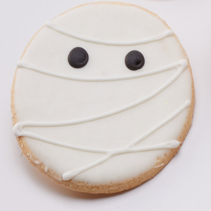4" Wrapped Mummy Cookies - SmileyCookie.com individually wrapped, nut - free, and kosher cookies delivered to you!