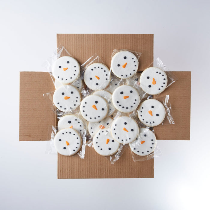 4" Wrapped Snowman Cookies - SmileyCookie.com individually wrapped, nut - free, and kosher cookies delivered to you!