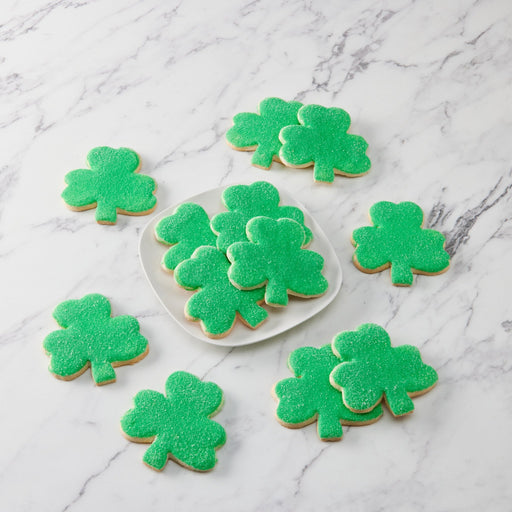 4" Wrapped Sparkle Shamrock Cookies - SmileyCookie.com individually wrapped, nut - free, and kosher cookies delivered to you!